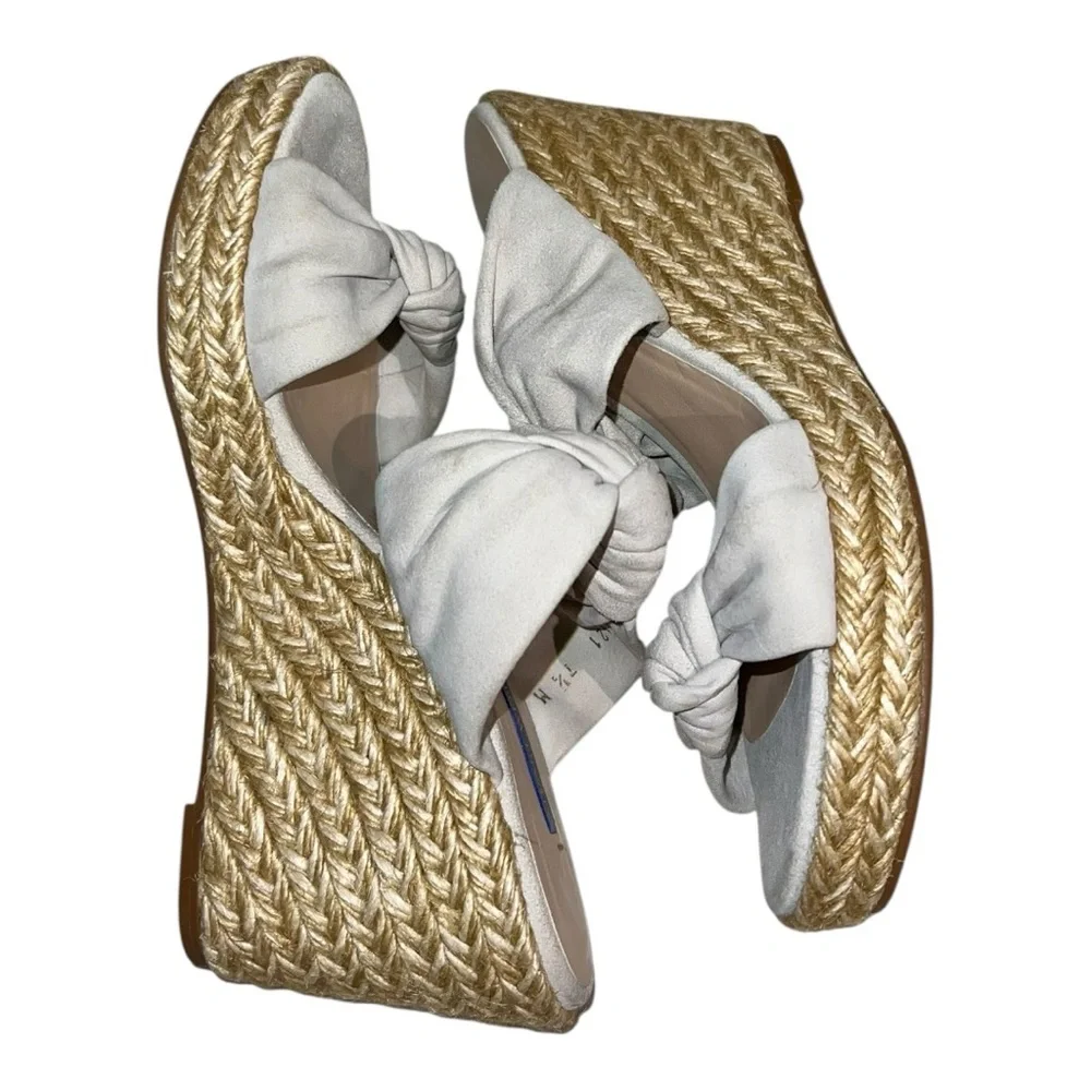 Stuart Weitzman New (no box) Sarena Suede Espadrille Wedge Sandals size 7.5 - Picture 4 of 11